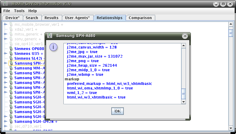 Overridden capabilities information